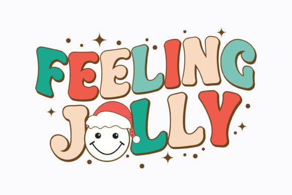 Christmas Feeling Jolly Retro Svg for Graphics and Crafts