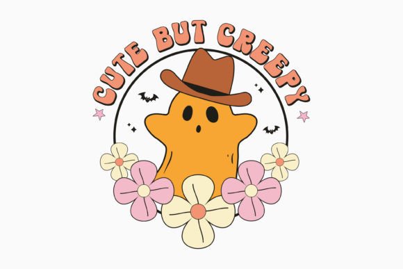 Cute but Creepy Halloween Retro Graphics for Crafts