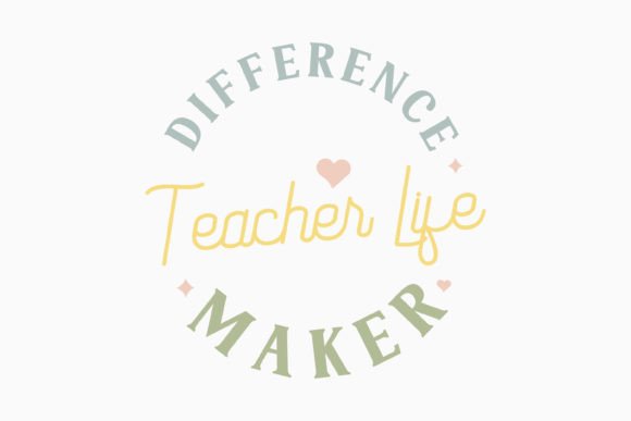 Difference Maker Retro Teacher Svg: Graphics for Crafts