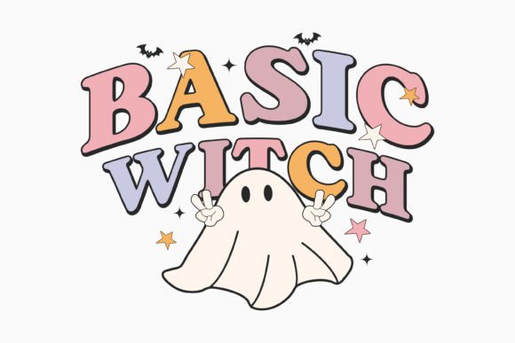 Halloween Basic Witch Retro Svg for Crafts & Graphics