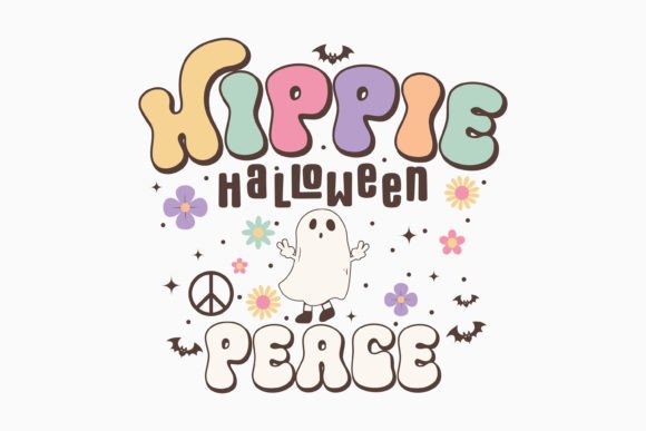 Halloween Hippie Retro SVG: Graphics for Crafts
