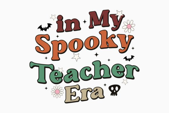 Halloween in My Spooky Teacher Retro SVG: Graphics & Crafts