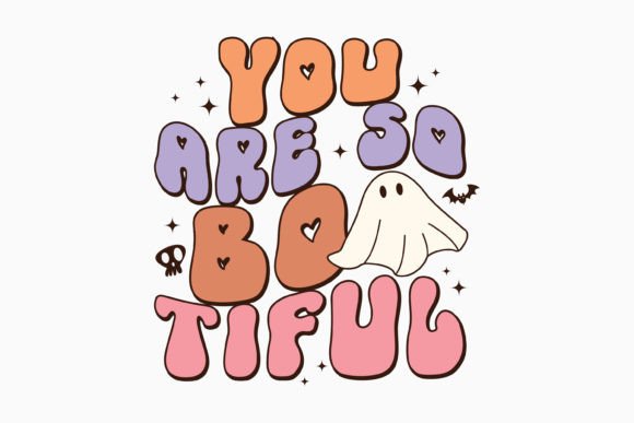 Halloween You Are so Boo Tiful Retro Svg for Crafts Graphics