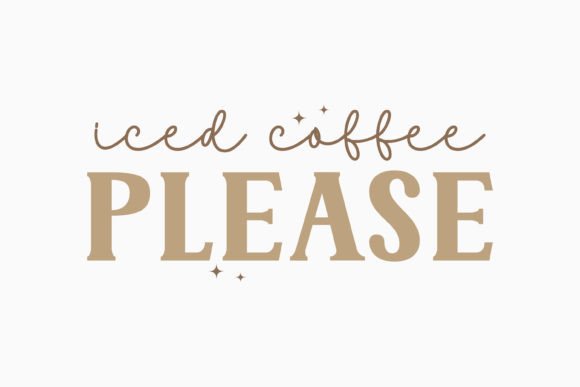Iced Coffee Please Retro Coffee SVG for Crafts & Graphics