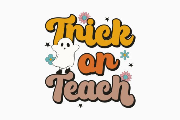 Trick or Teach Halloween Retro: Graphics for Crafts