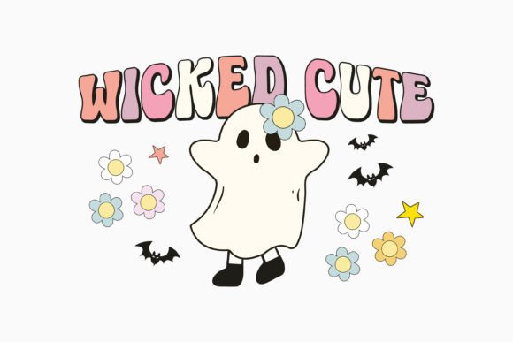 Wicked Cute Halloween Retro Svg: Graphics for Crafts